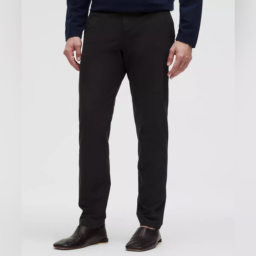 Lululemon Athletica Mens Pants 36 Black Straight Leg Stretch 106259 Zip Pocket